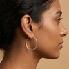Silver Bali Hoop Earrings