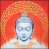 Bodhi Vruksh — Buddha painting by M. Varma, 48x48 inch acrylic on canvas with golden Bodhi tree | Ramsons